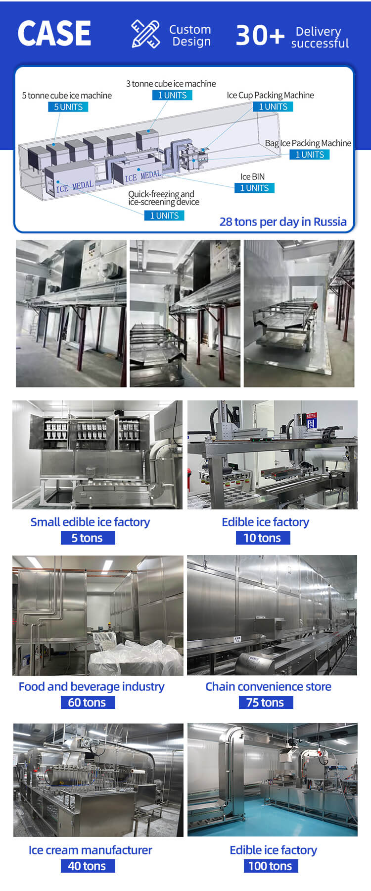 automatic edible ice plant case large edible ice factory project