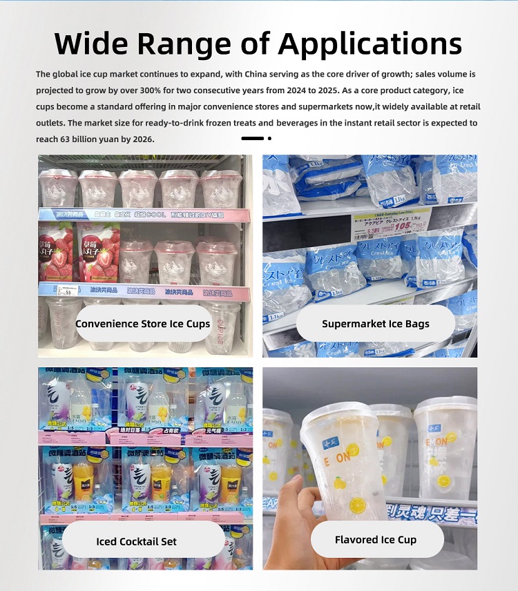 Commercial Ice Cup & Ice Bag Applications Wide Range of Ice Cup & Ice Bag Uses: From Convenience Stores to Supermarkets