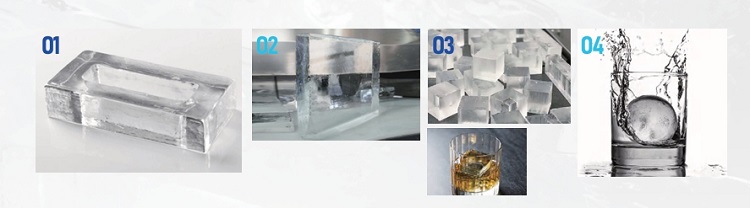 pure ice clear block ice