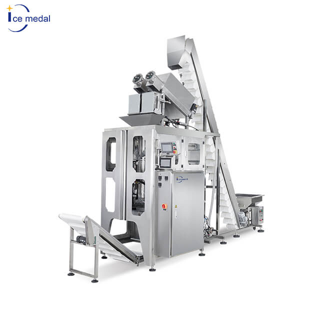 Energy Saving Automatic Industrial Ice Packing Machine For Cube Ice