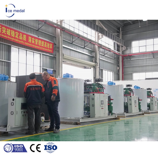 Icemedal IMF15 15 Tons Per Day Seawater Type Flake Ice Machine 