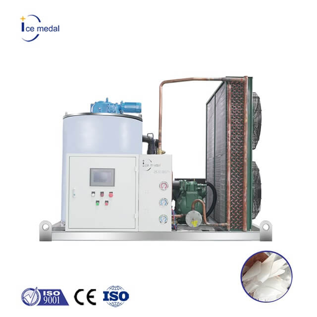 Icemedal Energy Saving Flake Ice Machine For Fishing Seafood Processing Ice Machine
