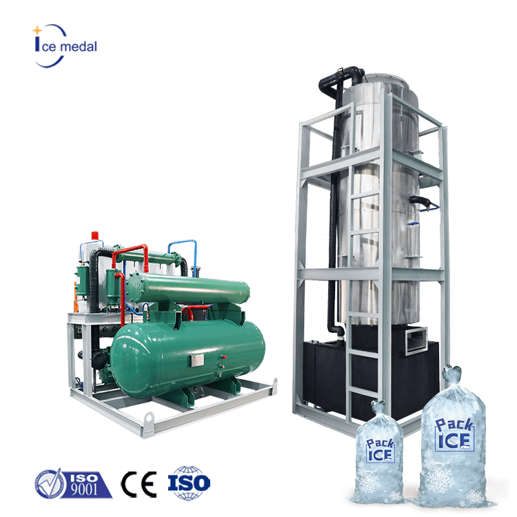 Icemedal Good Quality Commercial Tube Ice Making Machine 15 Ton/24hours Industrial tube ice maker