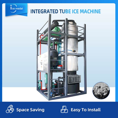 Icemedal 15 Tons Per Day Integrated Cylinder Ice Machine with Factory Price