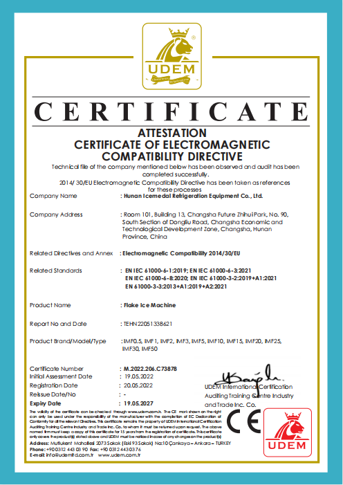 flake ice machine CE certificate