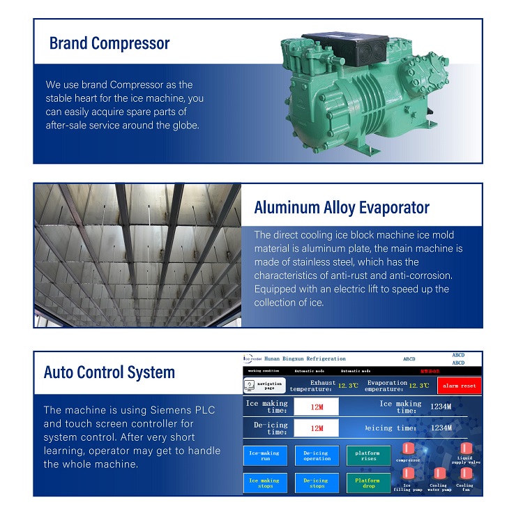 direct cooling block ice machine details