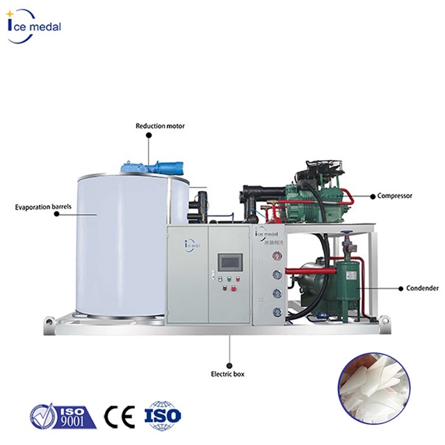 IMF20 20 Tons Per Day Flake Ice Machine for Concrete Cooling