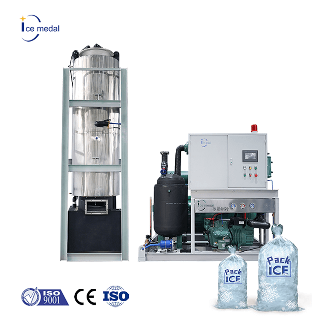 Icemedal Good Quality Commercial Tube Ice Making Machine 15 Ton/24hours Industrial tube ice maker