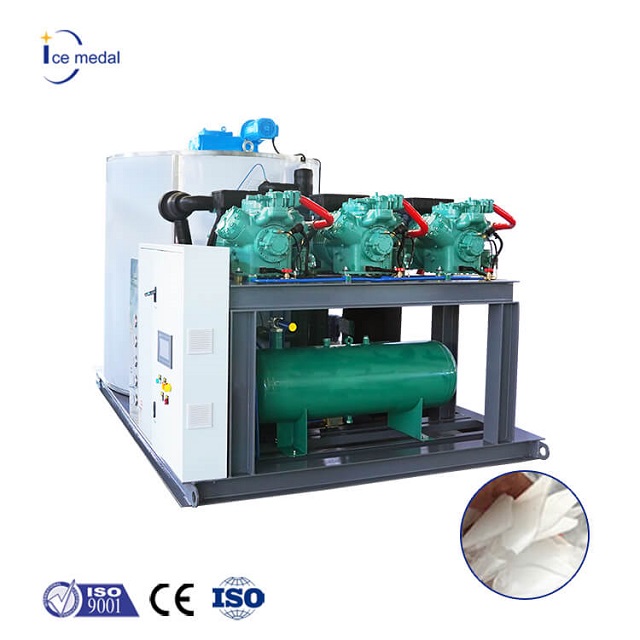 Icemedal IMF15 15 Tons Per Day Seawater Type Flake Ice Machine 