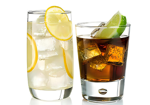 cube ice application in cold drinks