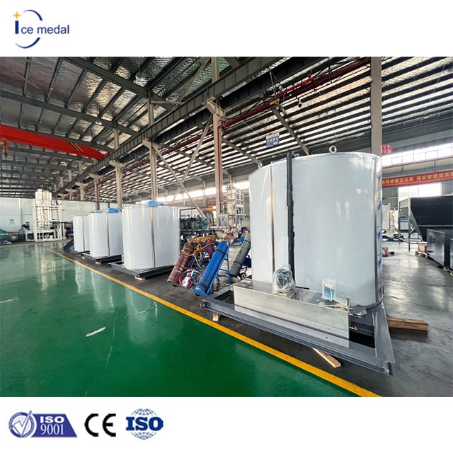 Icemedal Energy Saving Flake Ice Machine For Fishing Seafood Processing Ice Machine
