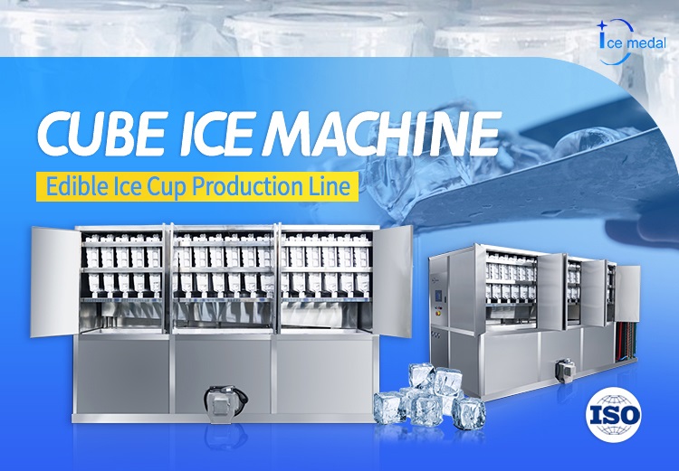 Industrial cube ice machine