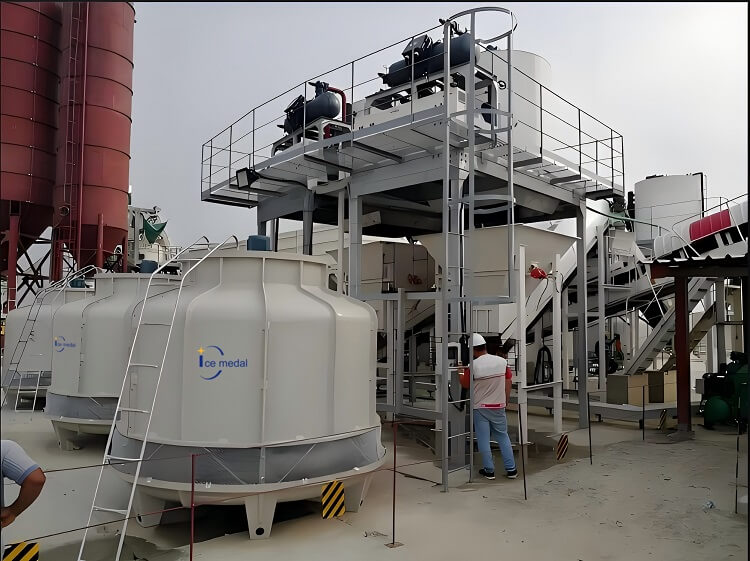 ice flake machine for concrete-cooling