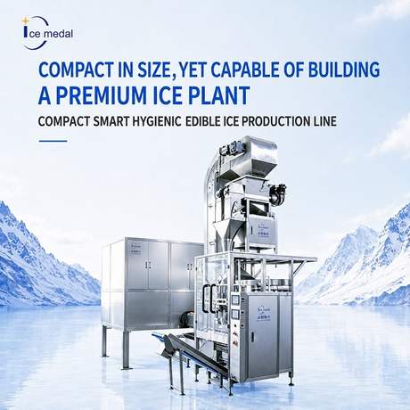 5 Ton/24H Compact Edible Cube Ice Production Line with Automatic Packing 