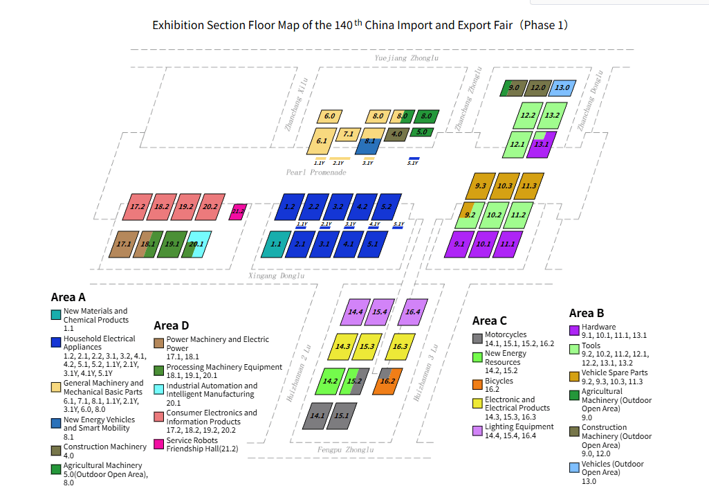 ICEMEDAL Canton Fair 2026 booth location map Area A Hall 8.1.png