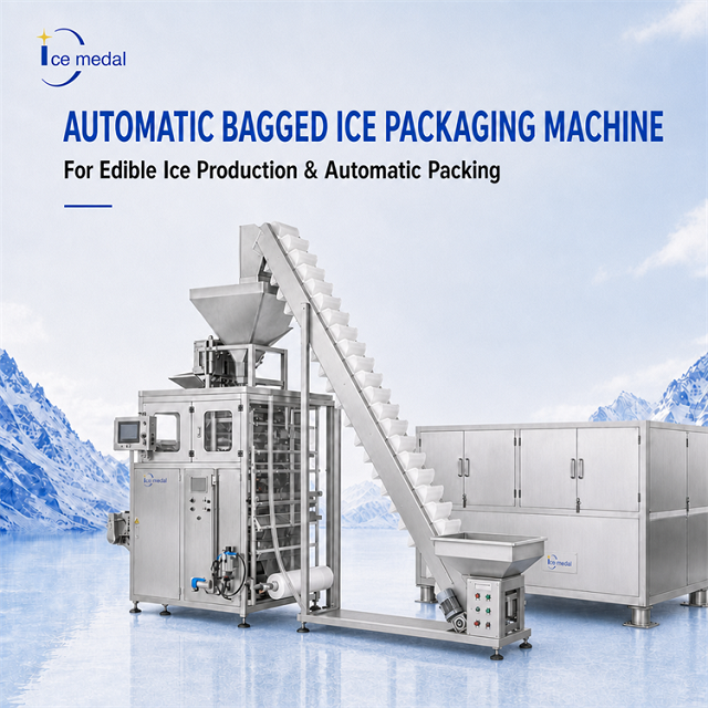 Icemedal automatic bagged ice packaging machine for edible ice production